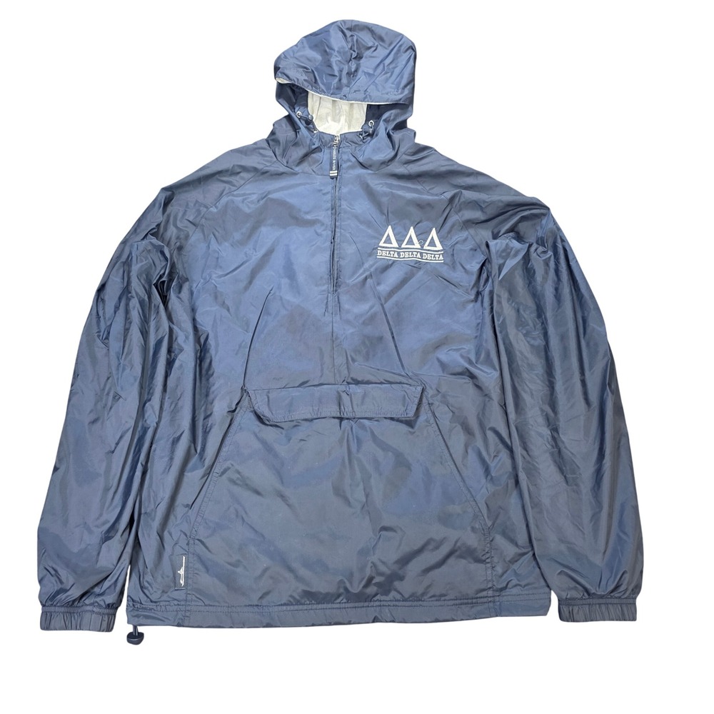 Charles River Apparel Delta Delta Delta Windbreaker Jacket Men's Size M Navy